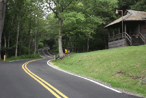 A scenic overlook in Shenandoah National Park.