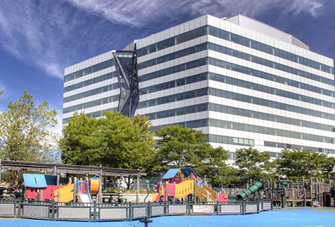 Playground outside of Education First in Cambridge, Massachusetts.