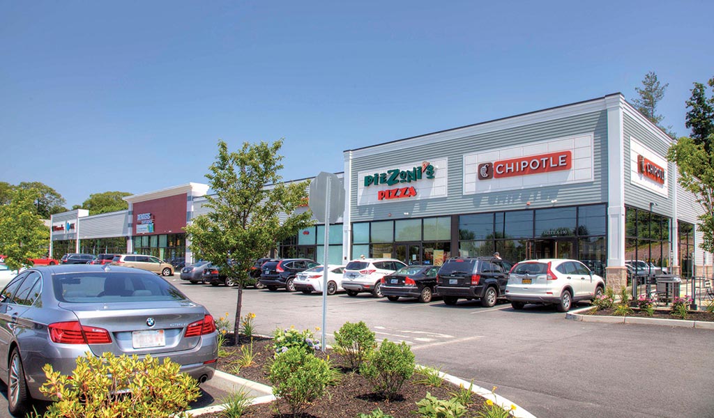 Chipotle and Piezoni’s Pizza at the Shoppes at Wayfair in Attleboro, Massachusetts.