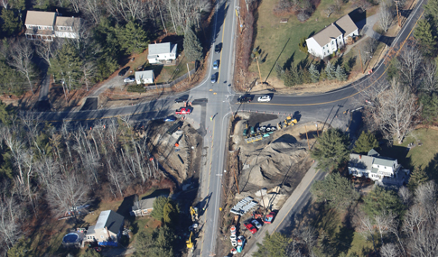 ntersection before design and construction of roundabout