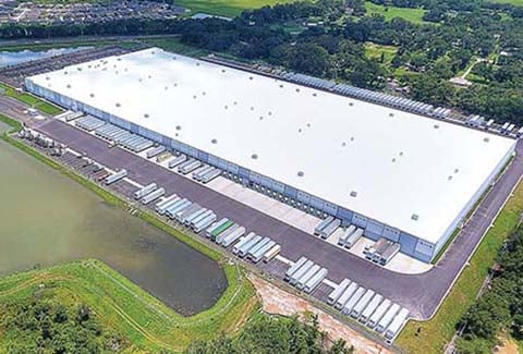 Aerial of the Best Buy Distribution Center in Polk County.