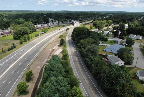 Aerial view of RIDOT Stormwater Program.