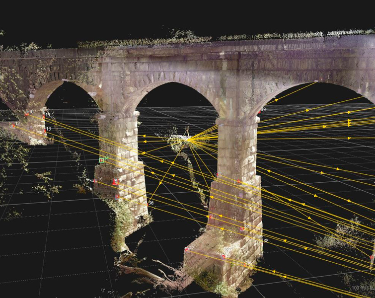 3D representation of bridge created using LiDAR.