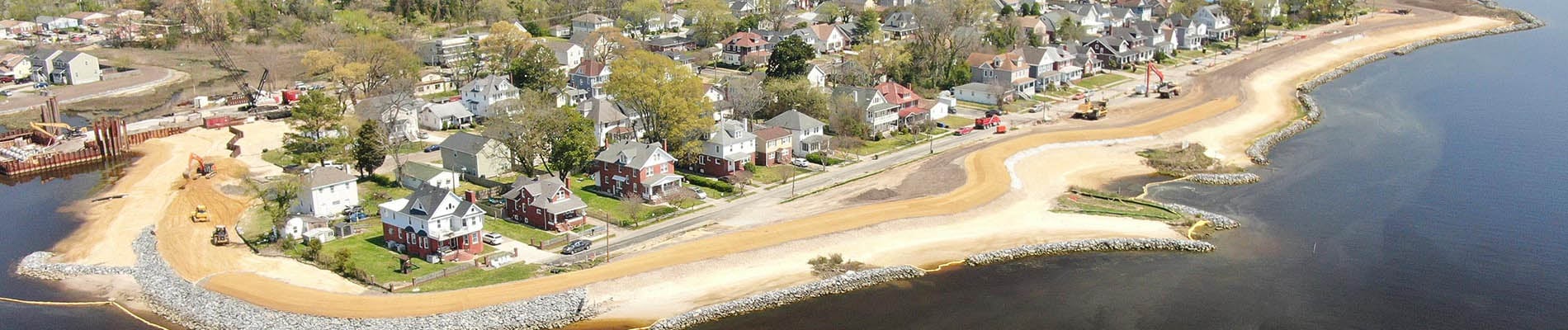 The Ohio Creek waterfront edge with more than 4,200 linear feet of living shoreline.