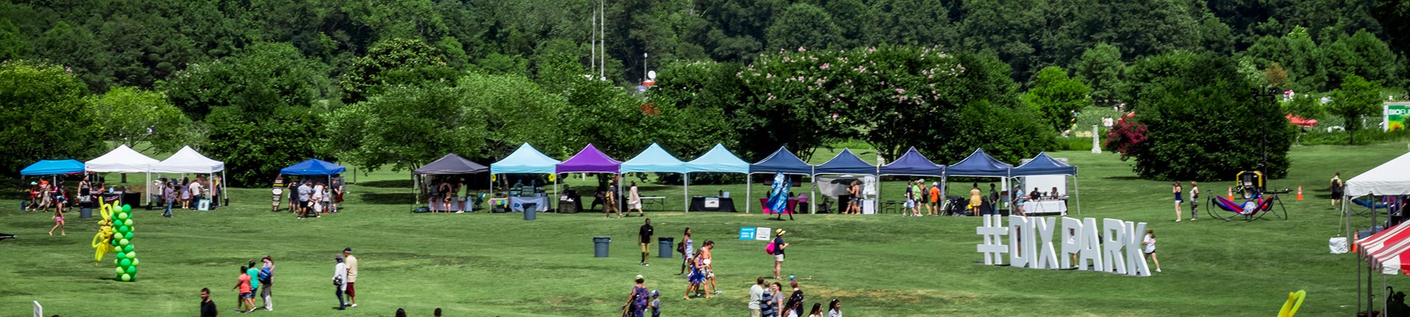 SunFest Festival at Dix Park with the Raleigh Skyline in the distance