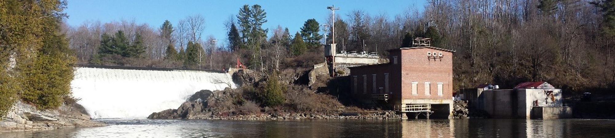 Huntington Falls Hydropower Station on Otter Creek in Weybridge, Vermont.