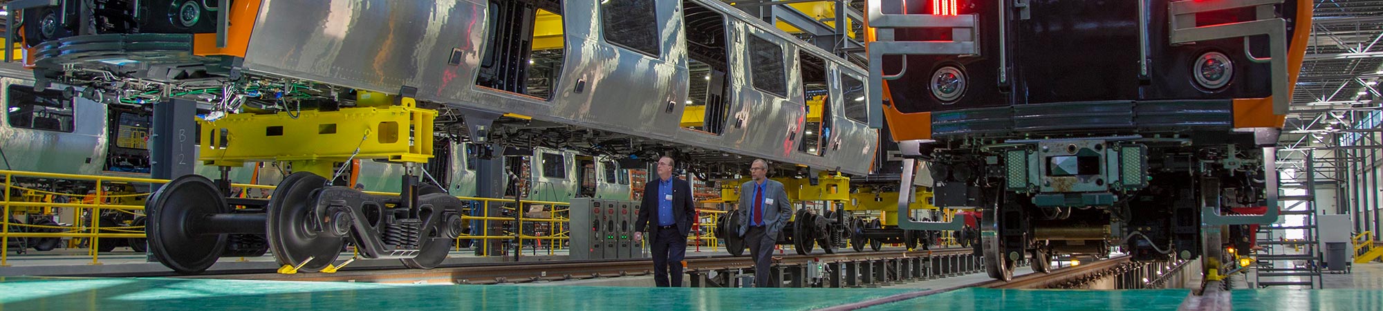 China Rail Cars in new assembly plant.