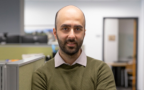 Reza Salatin at VHB’s Watertown headquarters