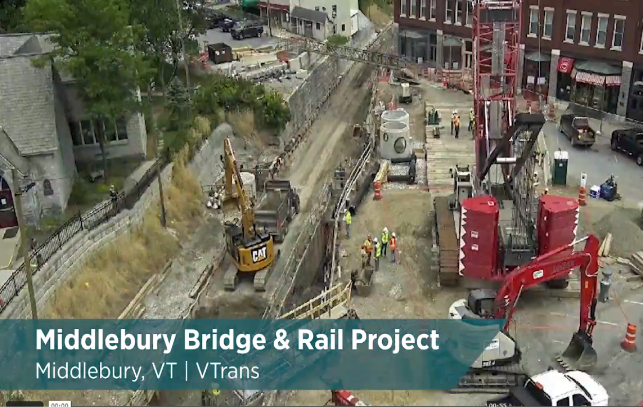 Time-lapse video shows construction on VTrans’ largest infrastructure project, with crews assembling a single precast concrete tunnel and over 400 individual precast pieces that make up the retaining walls.