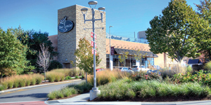 Outdoor retail at Patriot Place in Foxborough, Massachusetts.