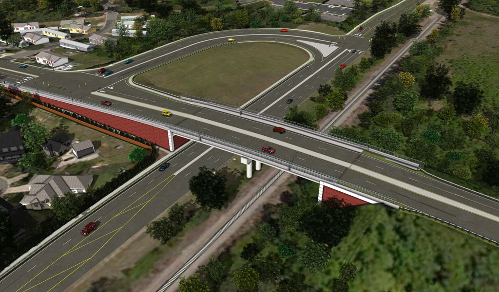 Rendering of the Apex Peakway interchange.