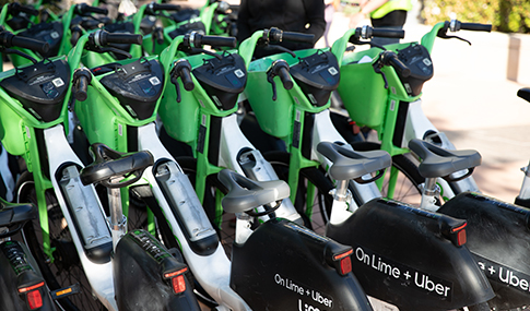 Ebikes along the route 