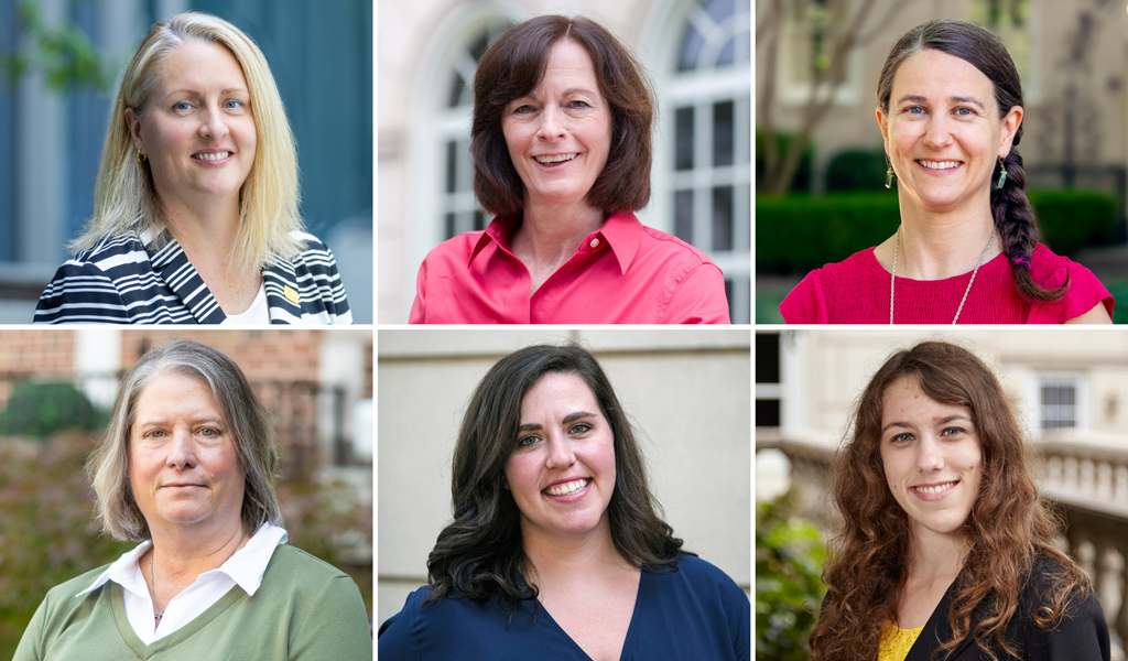 Photos of Regan Hammond, Jill Hodges, Erin Murphy, Stephanie Roberts, Allison Bell, and Janine Payne.