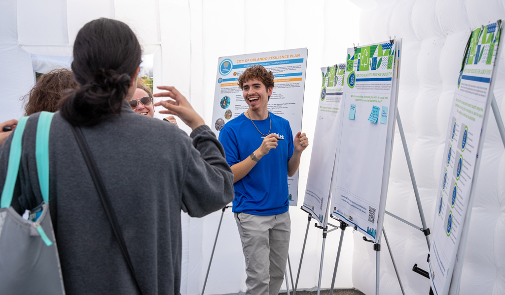 Adrian Santiago gathered community feedback at the event.